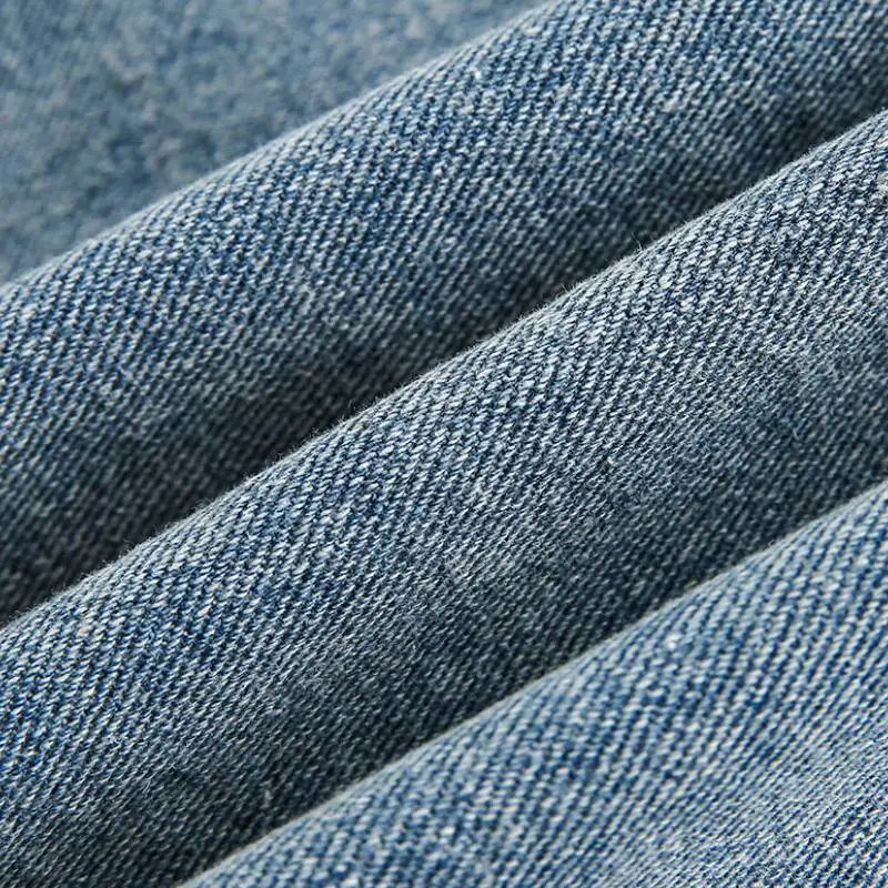 Raw Edge Splicing Denim Vest-2
