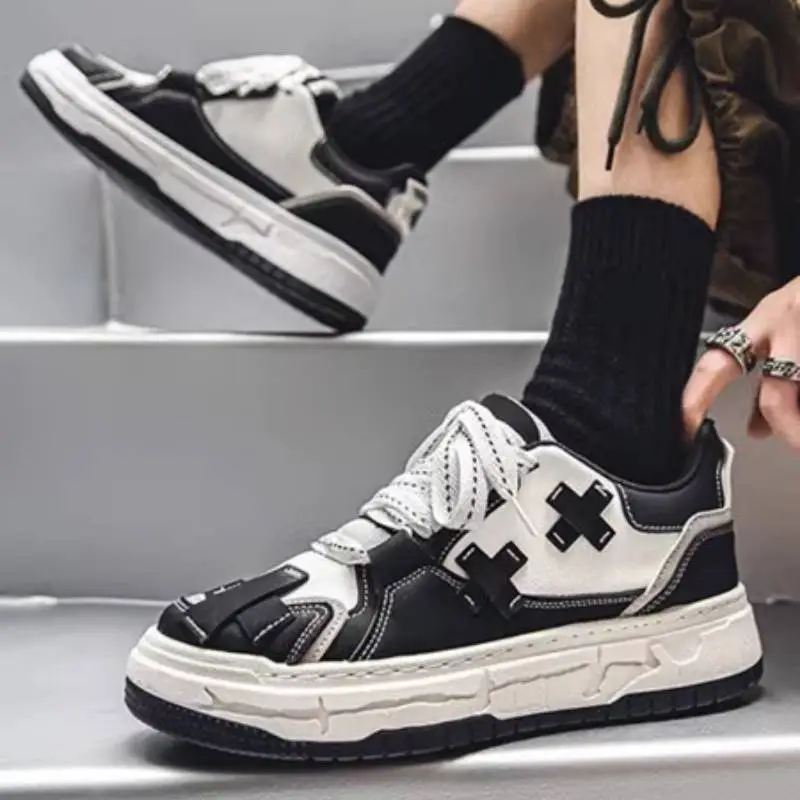 Niche Design Sense Dissolving All match Thick soled Casual Sneakers-2