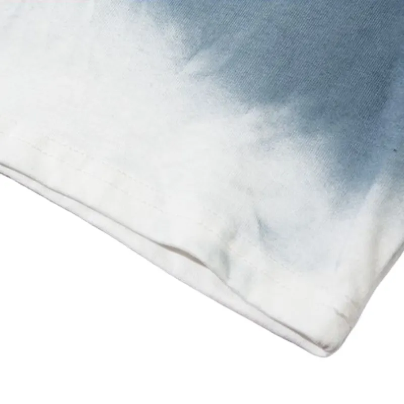 Retro Gradual Tie Dye Crewneck Short sleeved T shirt-6