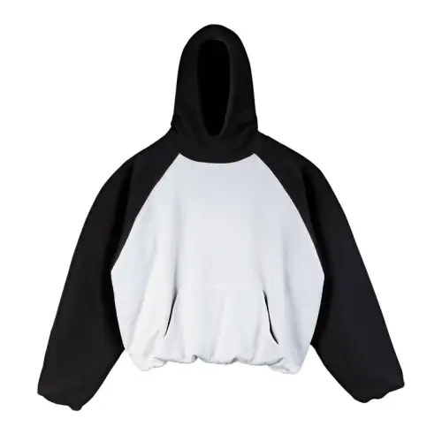 Crewneck Colorblock Oversized Double Layer Hoodie