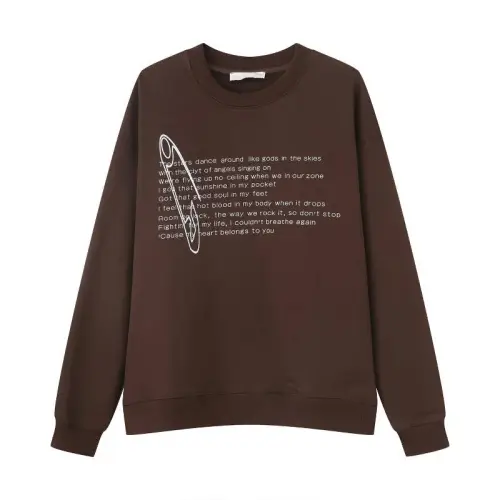 Crewneck Pullover Letter Printing Sweatshirt