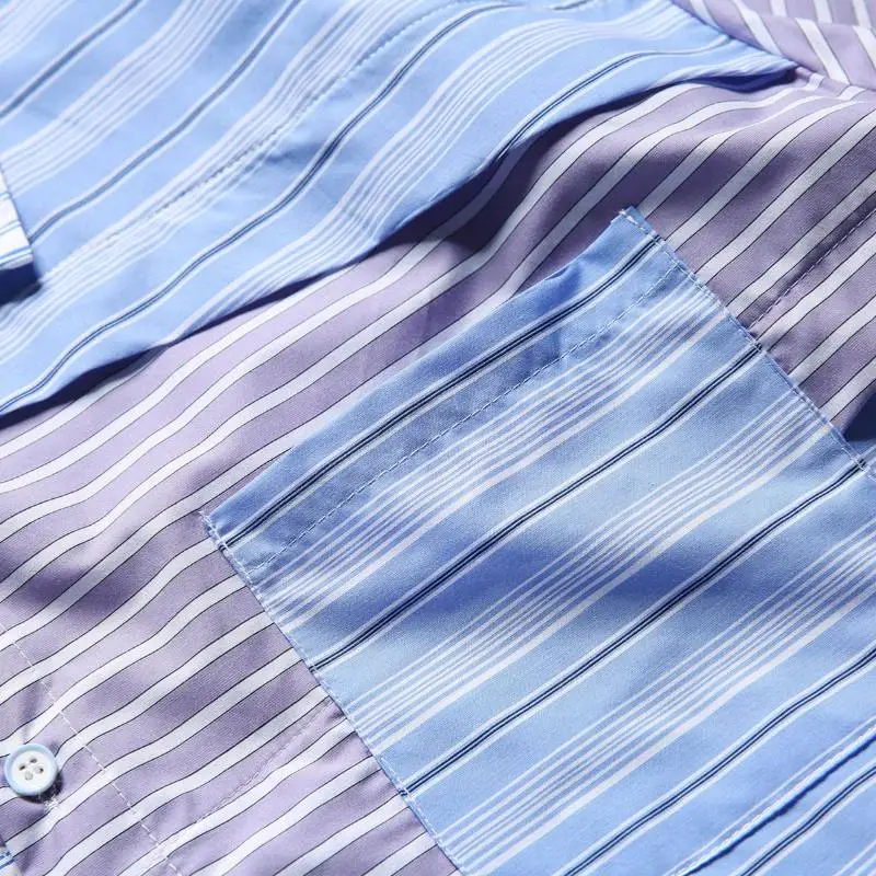 Loose Trendy Striped Shirt-2