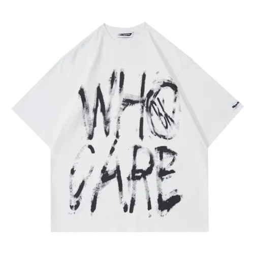 Street Retro Niche Hand-painted Printed Letters Washable T-shirt