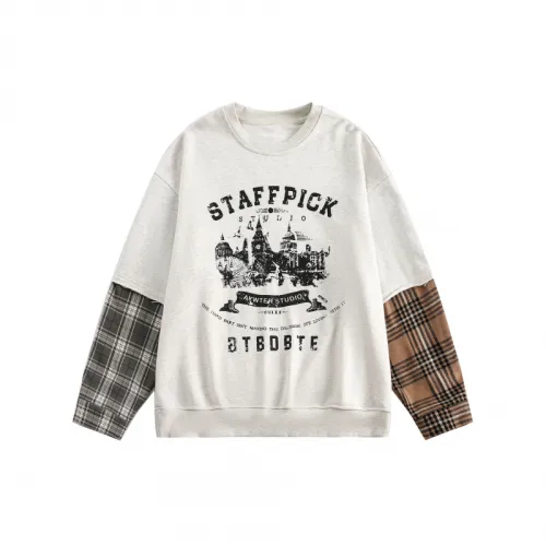 Retro Plaid Long Sleeve Sweatshirt