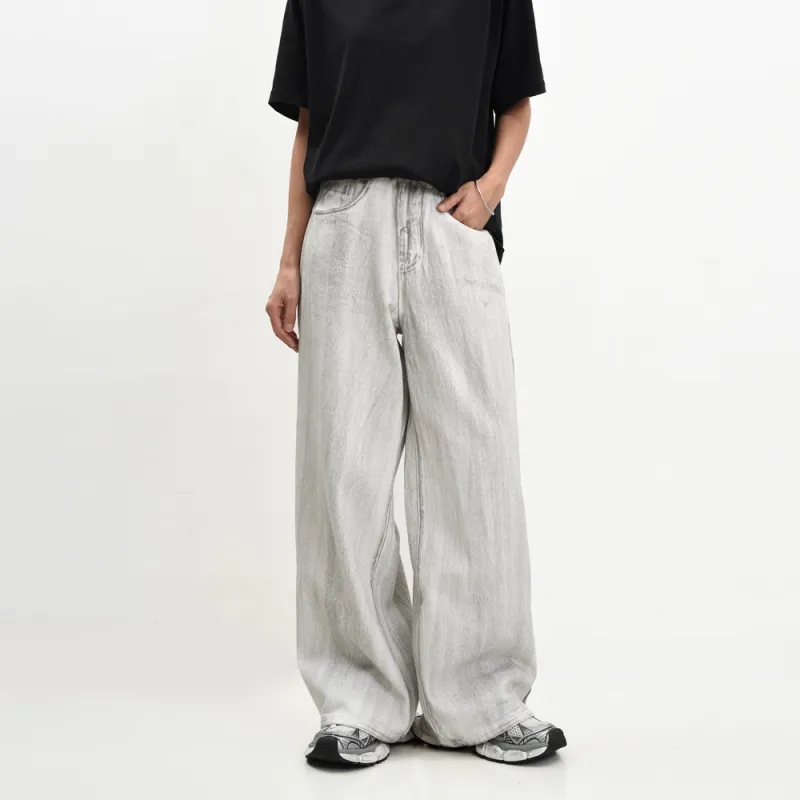 Retro Washed Drape Jeans-2