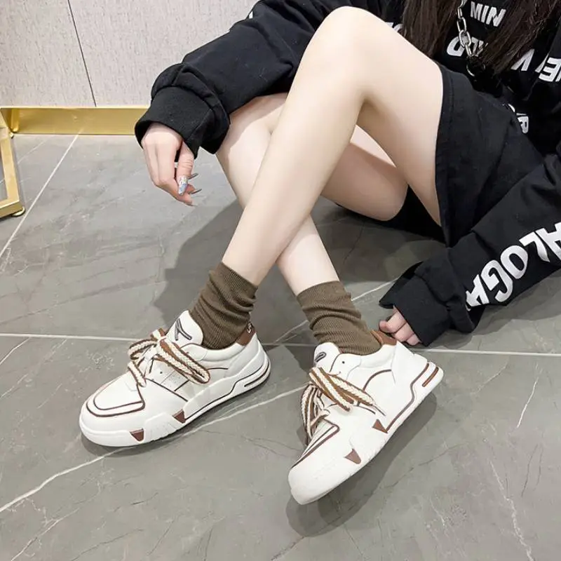 Thick soles Breathable Colorblock Casual Sneakers-1