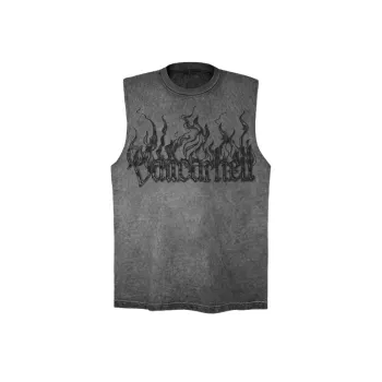 Retro Flame Letter Vest