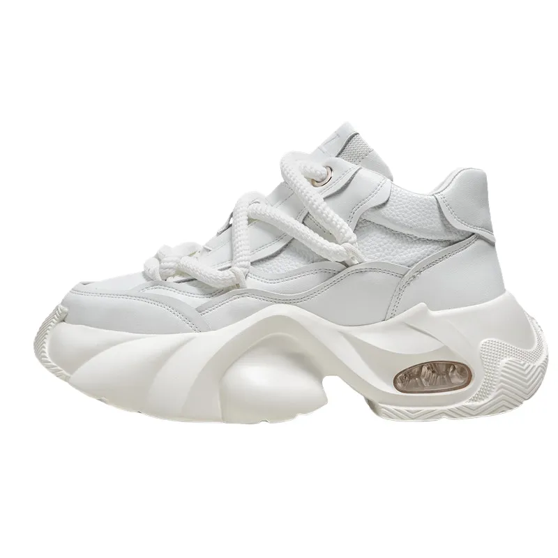 Niche Leather Breathable Sports Sneakers-0