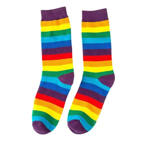 Fashionable Rainbow StripeMid-Calf Sock