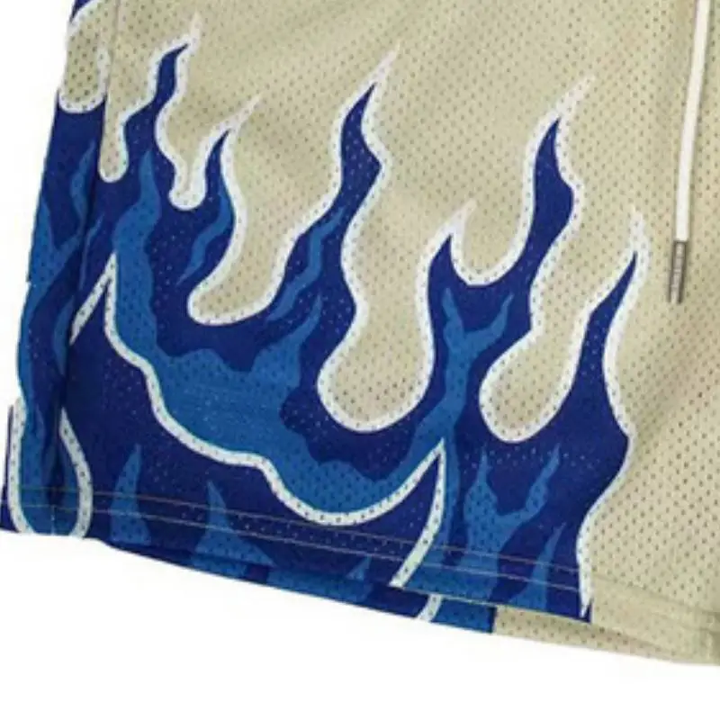 Quick Drying Flame Print Shorts-3