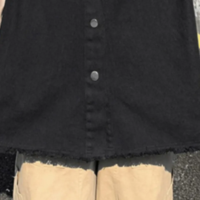 Denim Punk Destruction Burr Edge Jacket-4