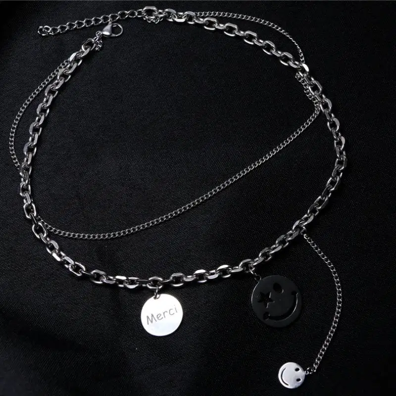 Smiley Face Pendant Necklace-3