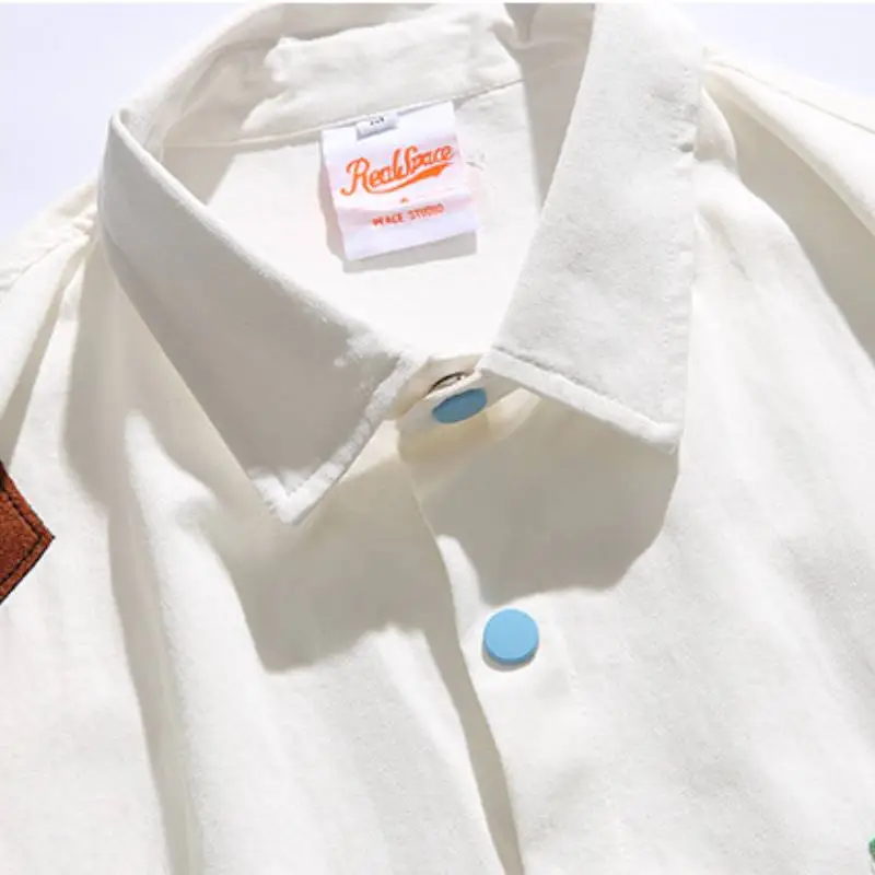 Trendy Patch Embroidered Shirt-2