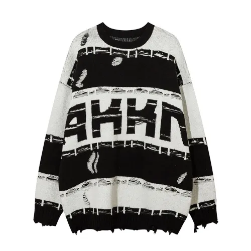 Trendy Personalized Hip-Hop Loose Lazy Style Knitted Sweater