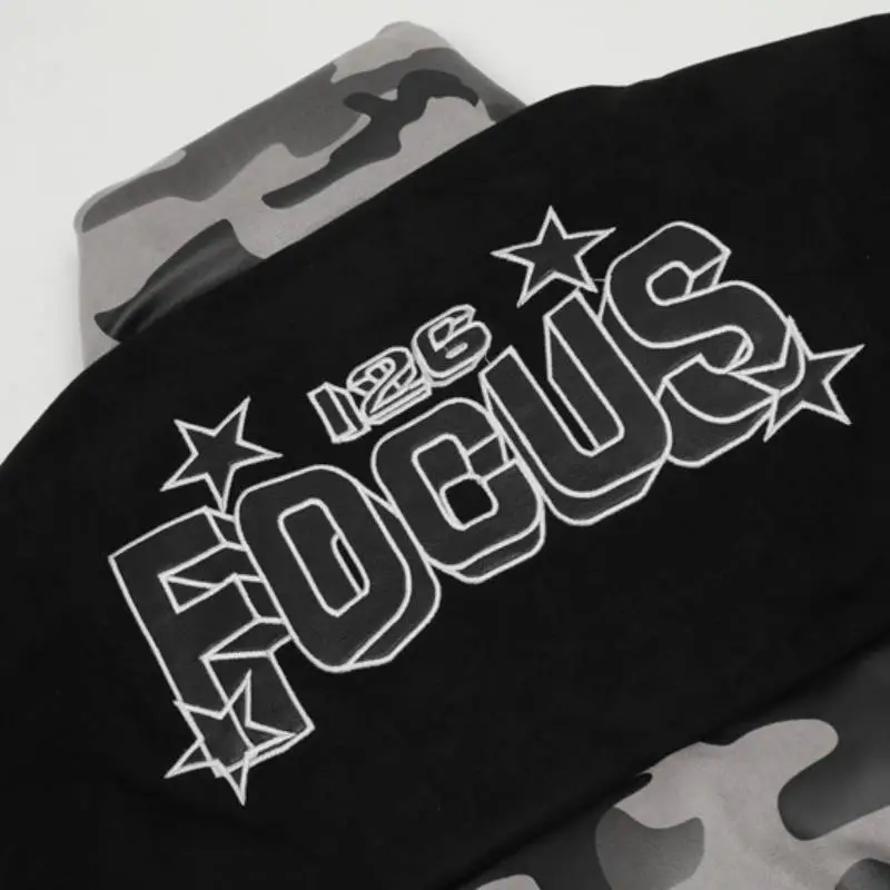 High Street Niche High grade Sense Loose Camouflage Oversize Trendy Brand Cotton padded Coat-4