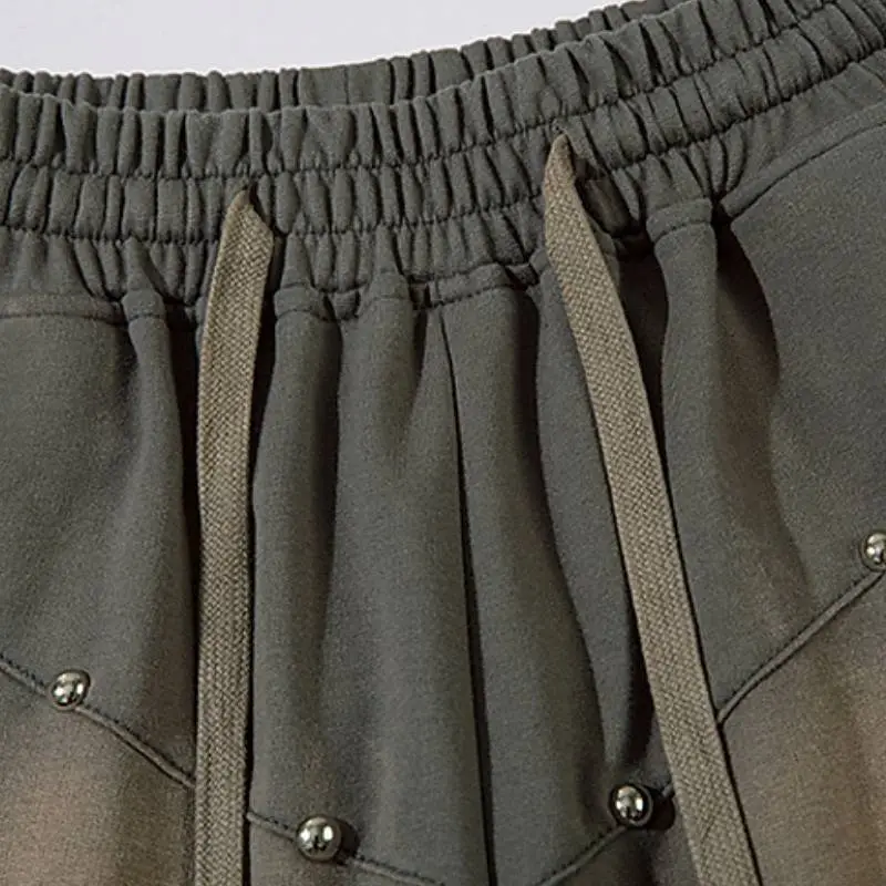Retro Washed Casual Loose Straight Sports Shorts-2