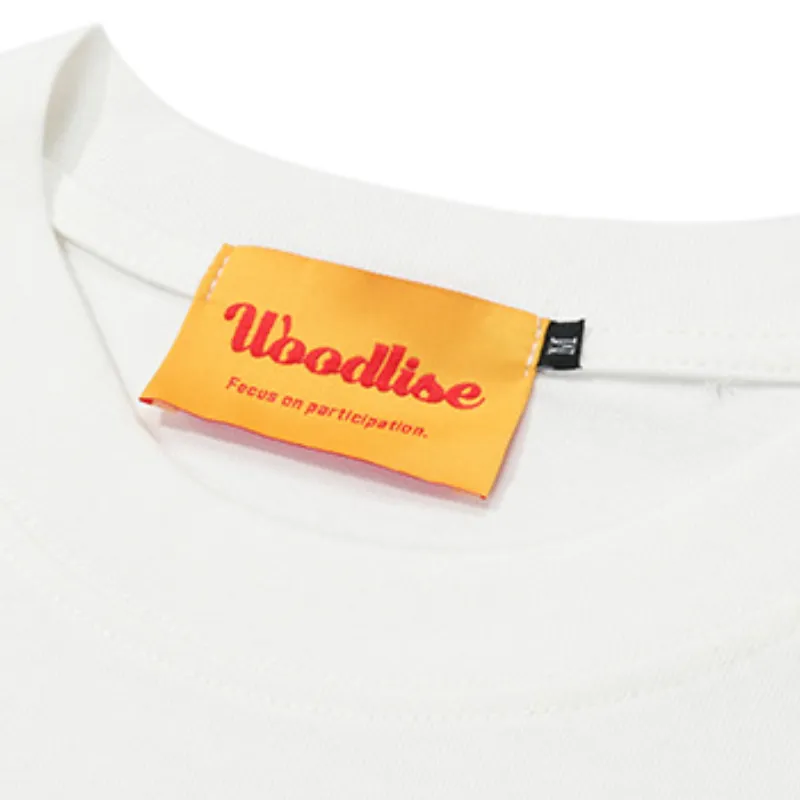 Retro Nostalgic Style Letter Design Loose Short sleeved T shirt-2