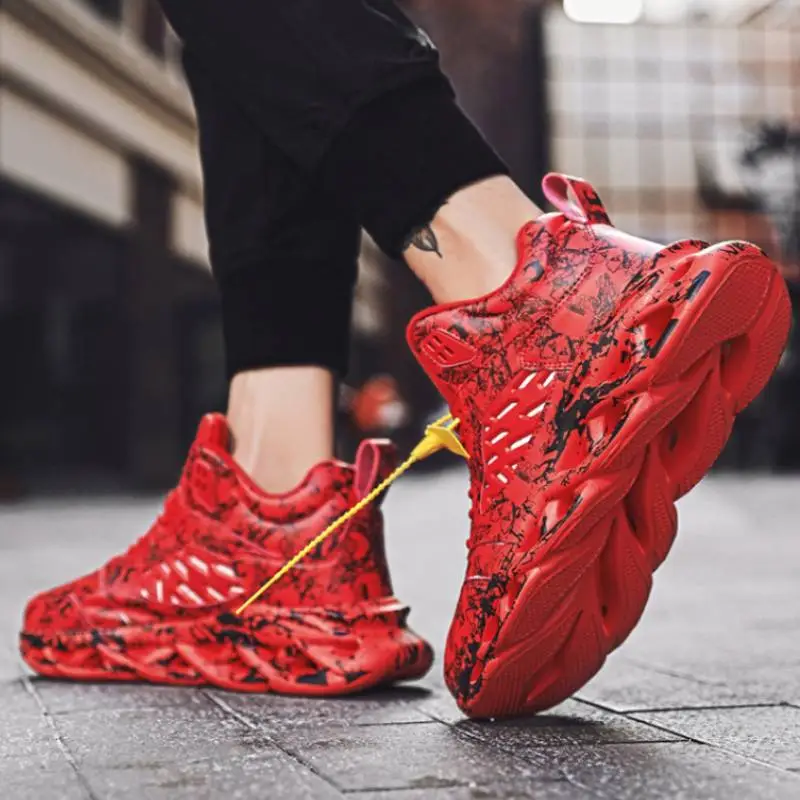 Graffiti High top Lightweight Breathable Tide Shoes-1