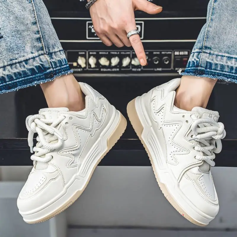 Black and White Casual Sports Shoes-4