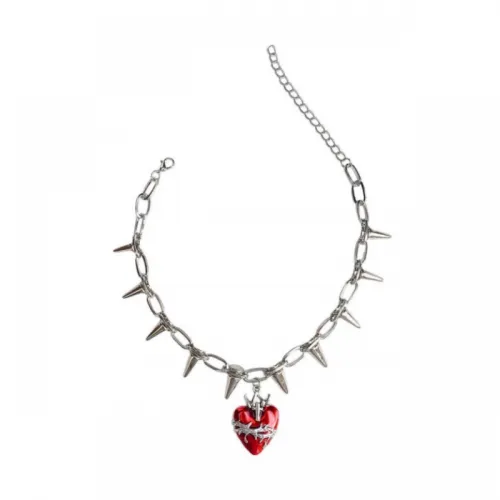 Dark Style Red Heart Necklace