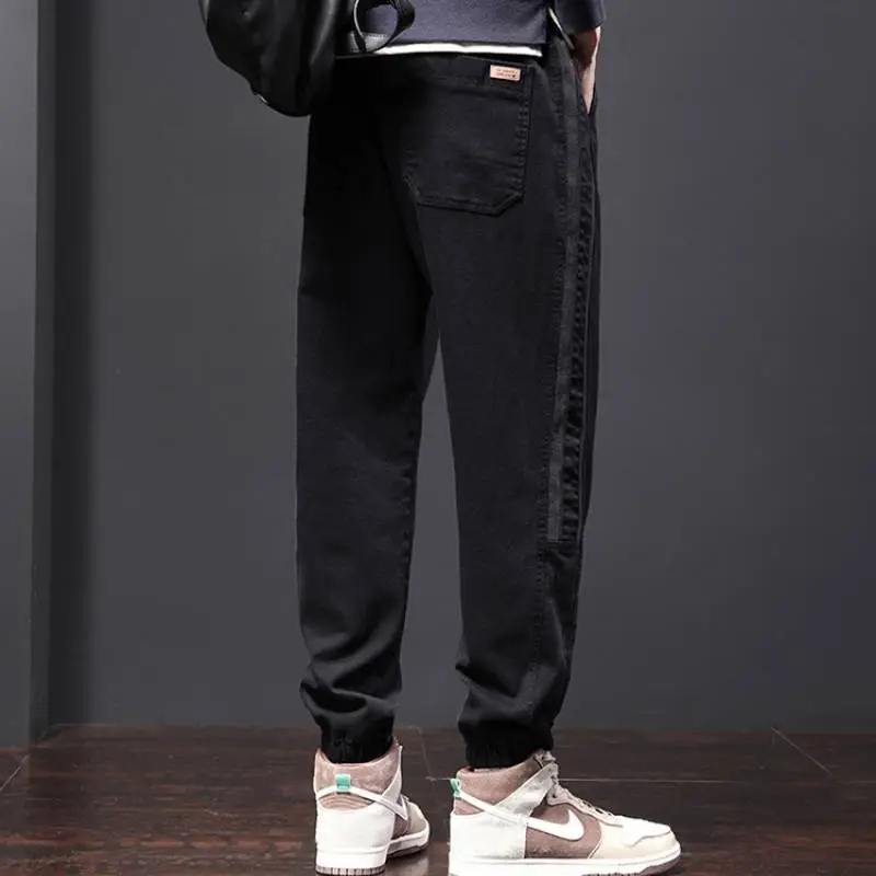 Casual Loose Striped Trousers-3