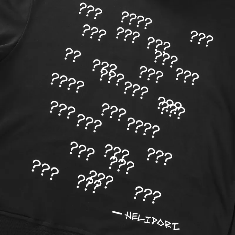 HELIPORT Apron Question mark HoodieLoose Personality Loose Jacket-3
