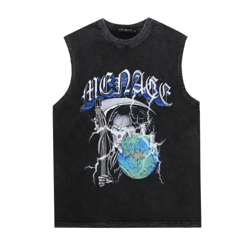 Dark Devil Print Versatile Sleeveless Vest