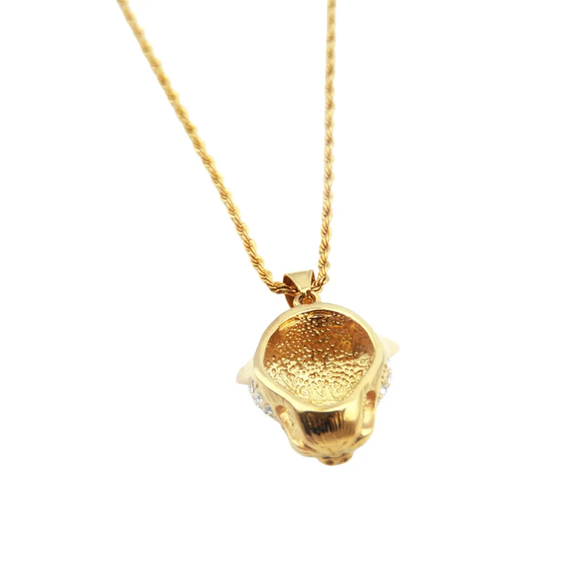 Hip Hop Leopard Head Necklace-2