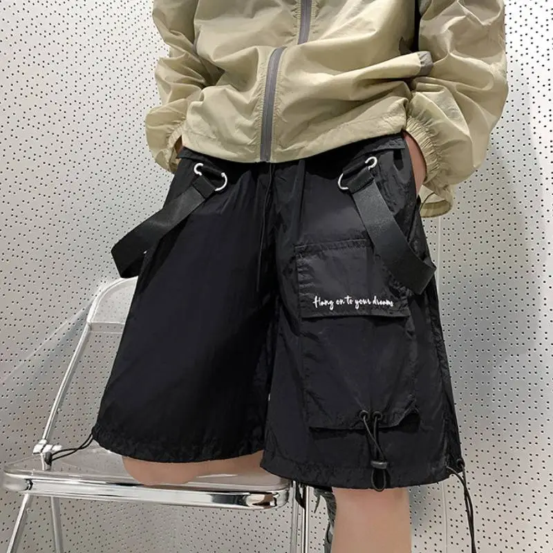 Functional Retro Wide Leg Shorts-4
