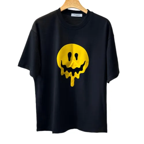 Trendy Smiley Face Print Cotton T-Shirt