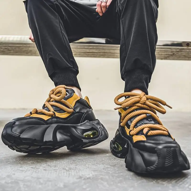 Niche Leather Breathable Sports Sneakers-7