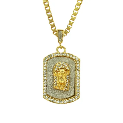 Diamond Portrait Pendant Necklace