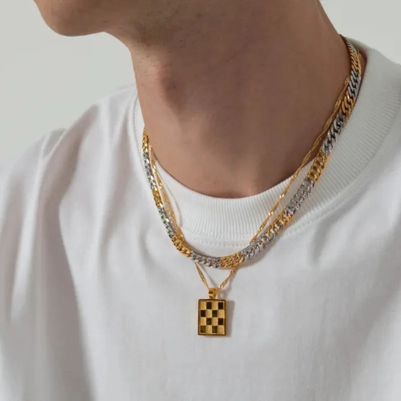 Matte Simple Pendant Necklace-2