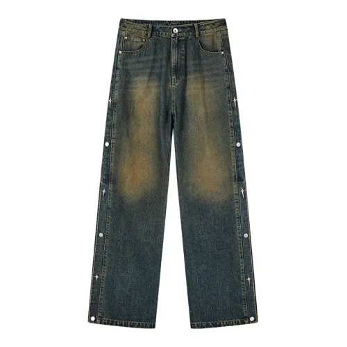 PASET Four-pointed star-breasted jeans