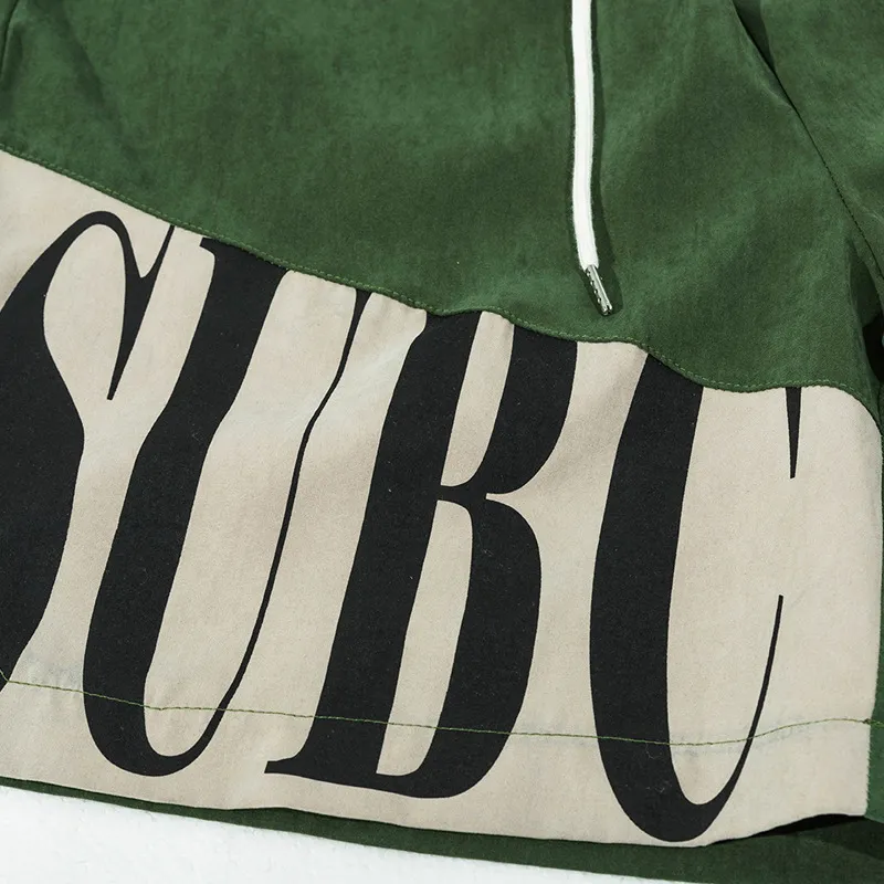 Letter Print Casual Running Shorts-6