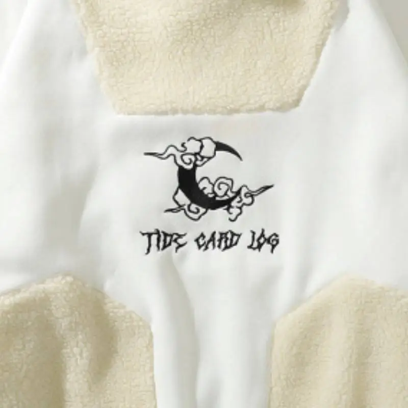 Lamb Fleece Thickened Hooded Collar Sweatshirt-5