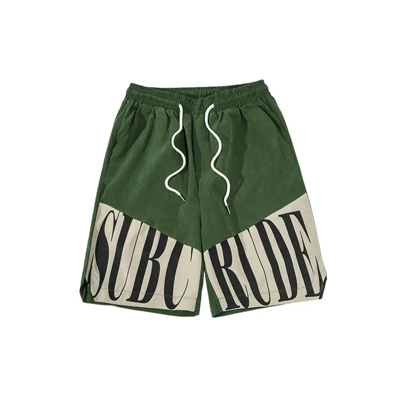 Letter Print Casual Running Shorts-2