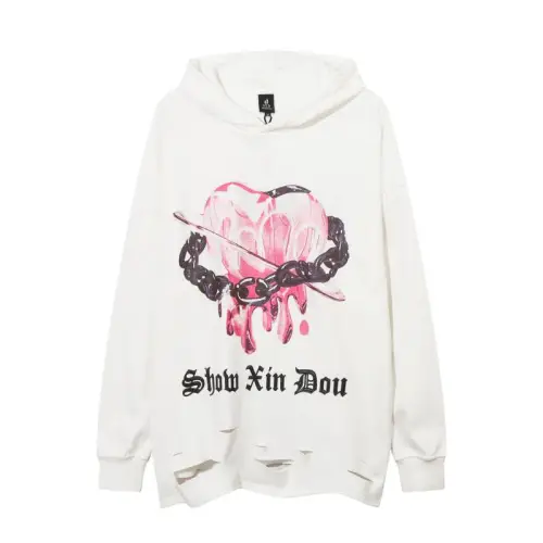 Dark Style Love Cut Hooded Hoodie