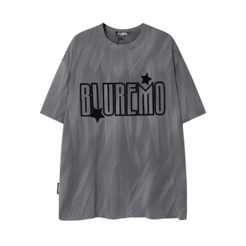 Brush Paint Letters Retro Round Neck Short Sleeve T-Shirt