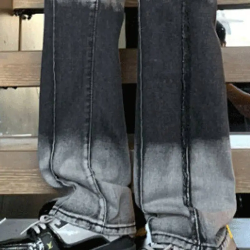 Gradient Trendy Microflare Jeans-3