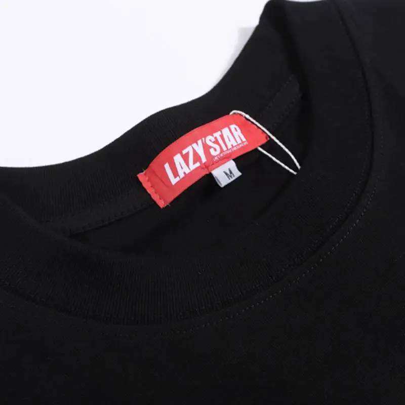 Street Trendy Design Stitching Contrast Color Short Sleeve T Shirt-5
