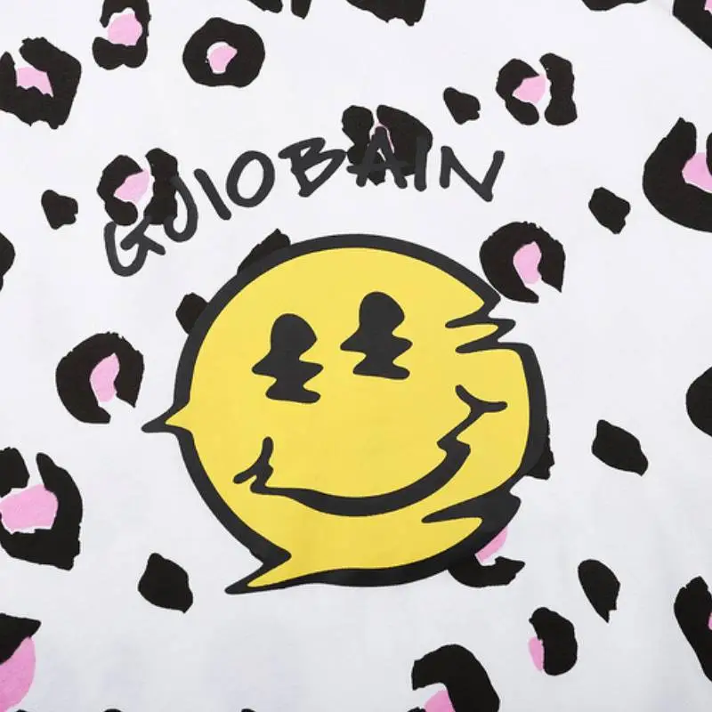 Trendy Smiley Printed Short sleeved T shirt-3