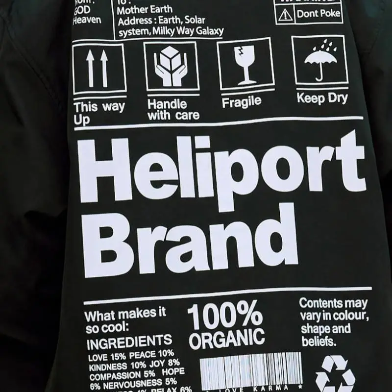 HELIPORT Aprons Eco Cycle Coach Jacket All Match Loose Charge Top-6