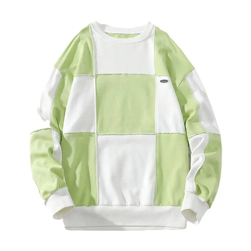 Fake Two-piece Plaid Trendy Raffy Shirt - POIZON