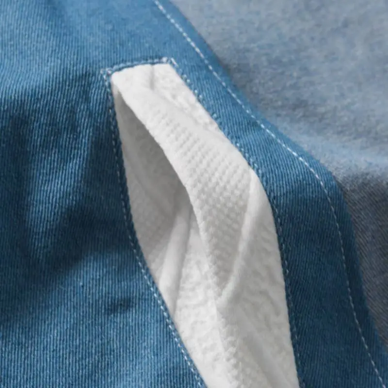 Patchwork Denim Baseball Jacket-3