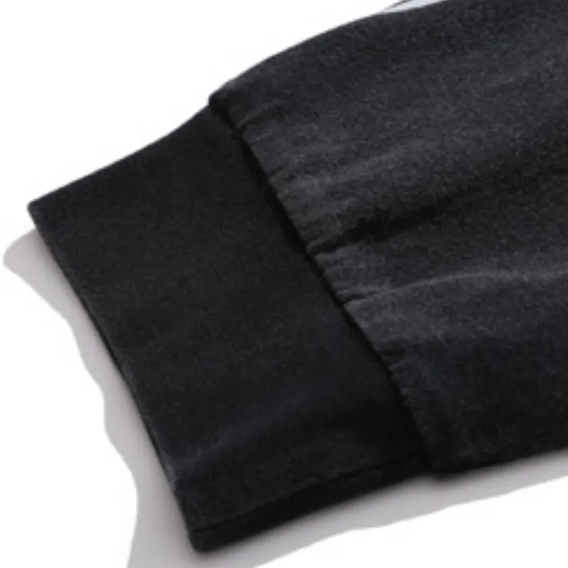 Retro Wash Contrast Color Loose Long Sleeve T Shirt-4
