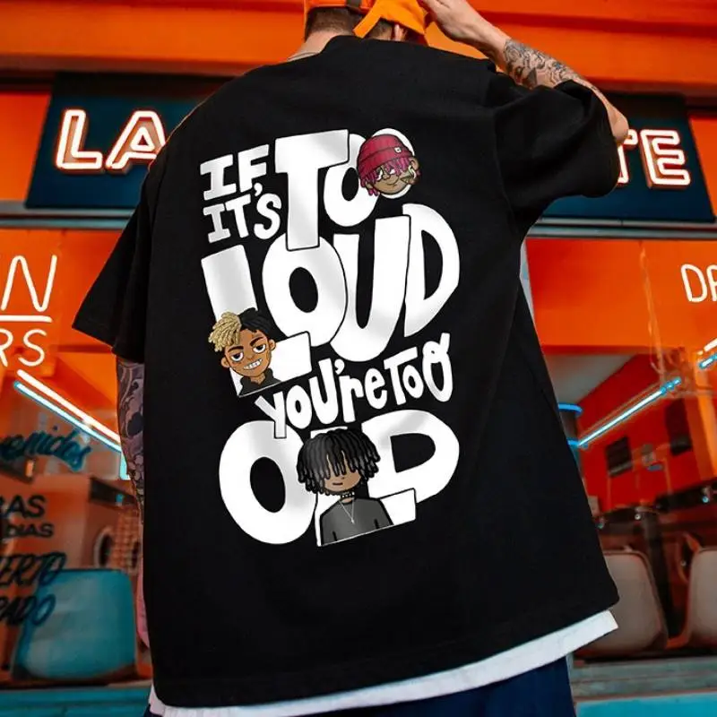 Crewneck Oversized Casual Hip hop Trendy T shirt-6