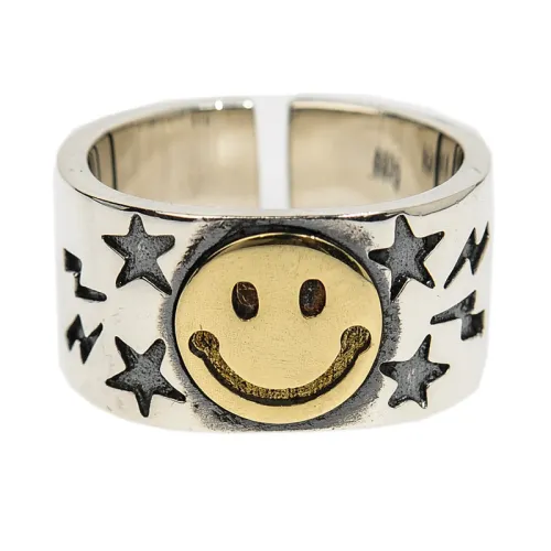 Five-Pointed Star Smiley Face Ring