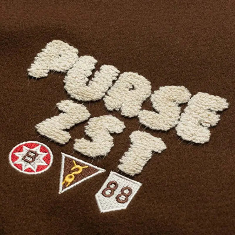 New Loose Casual Stitching Baseball Suit-5