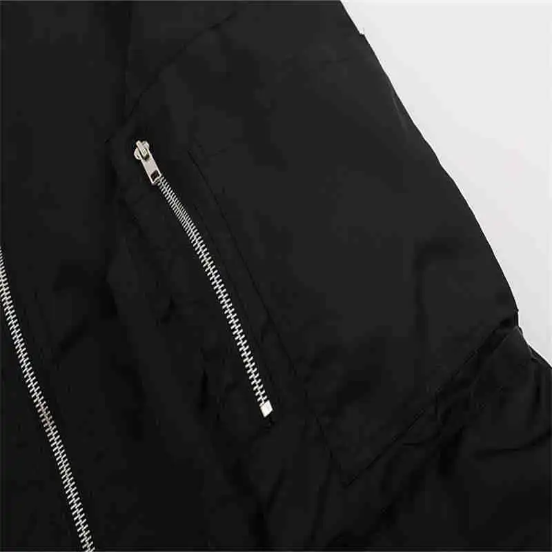 Trendy Cool Retro Embroidered Design Sense Slim Look Zipper Jacket-3